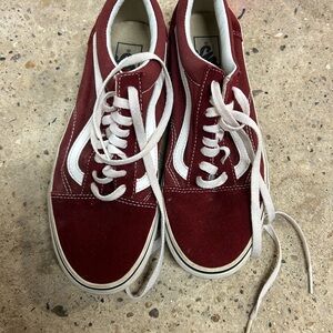 Vans Red and White Sneakers
